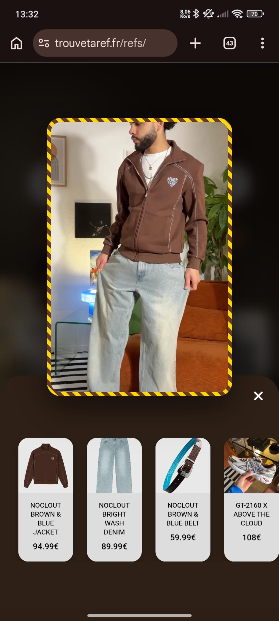 Drawer produit · mobile